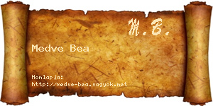 Medve Bea névjegykártya
